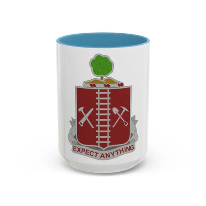 21 Engineer Regiment (U.S. Army) Accent Coffee Mug-15oz-Light Blue-Go Mug Yourself