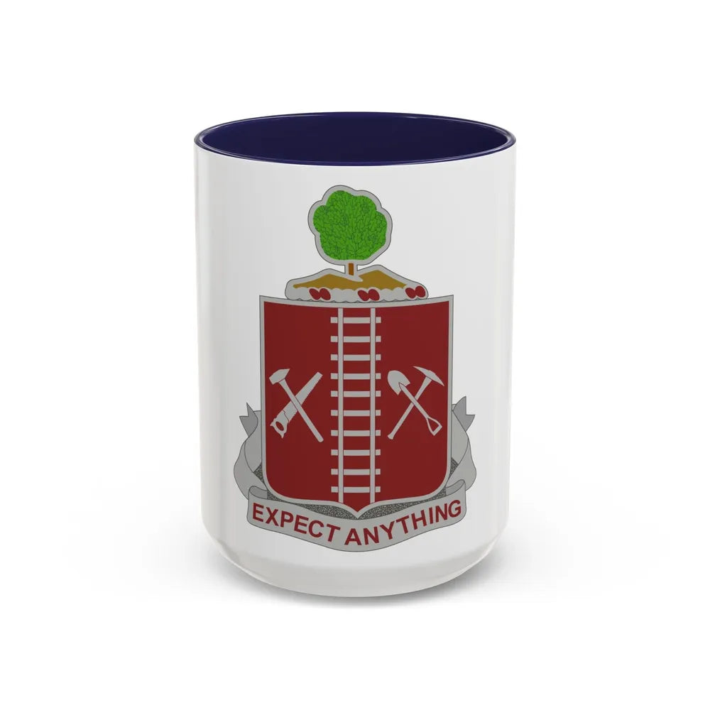 21 Engineer Regiment (U.S. Army) Accent Coffee Mug-15oz-Navy-Go Mug Yourself