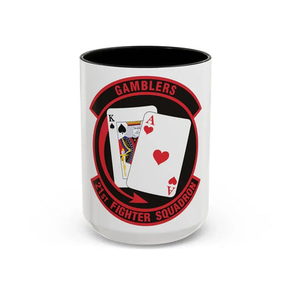 21 Fighter Squadron AETC (U.S. Air Force) Accent Coffee Mug 15oz Black - Go Mug Yourself
