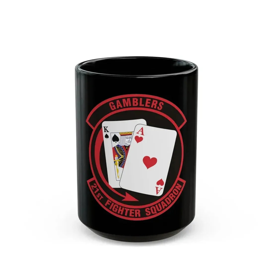 21 Fighter Squadron AETC (U.S. Air Force) Black Coffee Mug 15oz - Go Mug Yourself