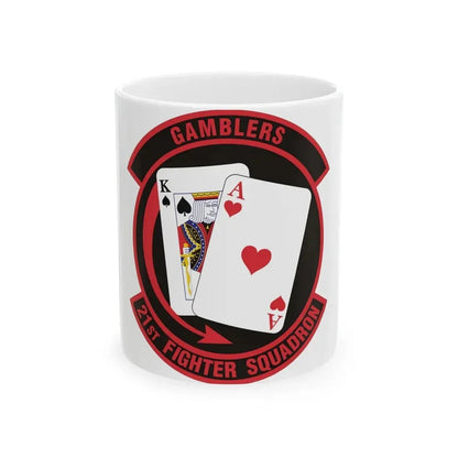 21 Fighter Squadron AETC (U.S. Air Force) White Coffee Mug 11oz - Go Mug Yourself