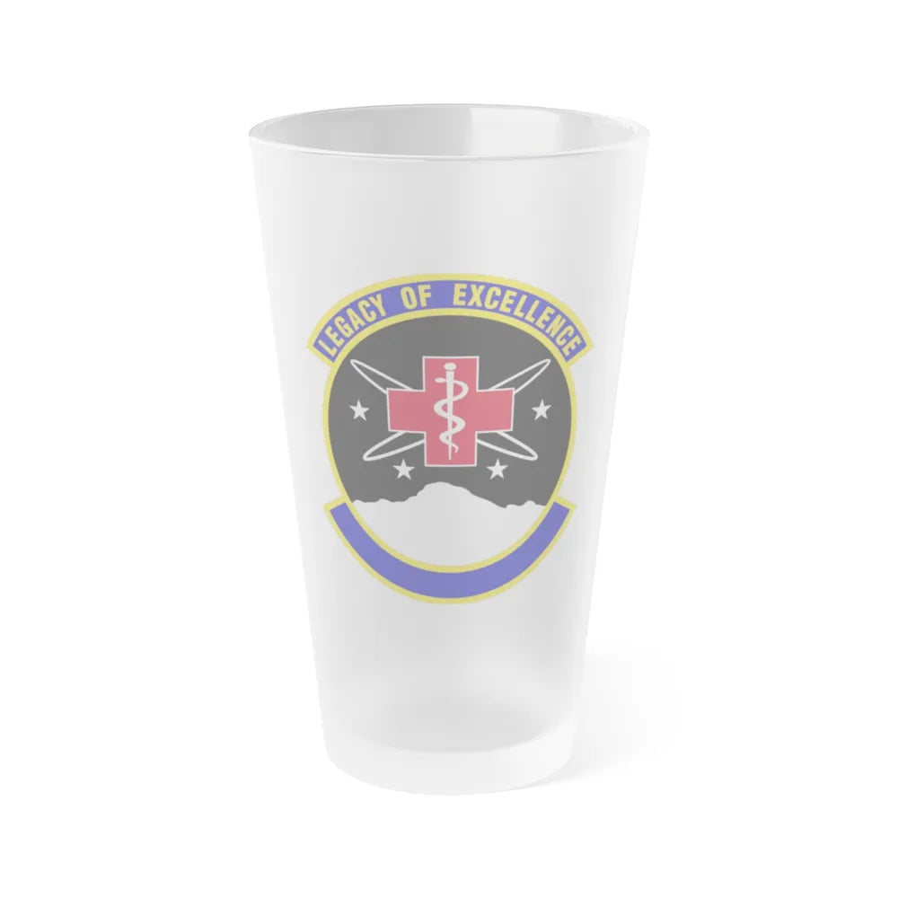 21 Healthcare Operations Squadron USSF (U.S. Air Force) Frosted Pint Glass 16oz-16oz-Frosted-Go Mug Yourself