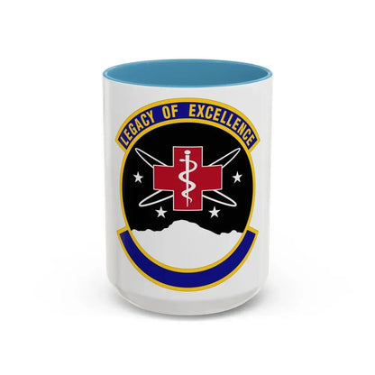 21 Healthcare Operations Squadron USSF (U.S. Air Force) Accent Coffee Mug 15oz Light Blue - Go Mug Yourself