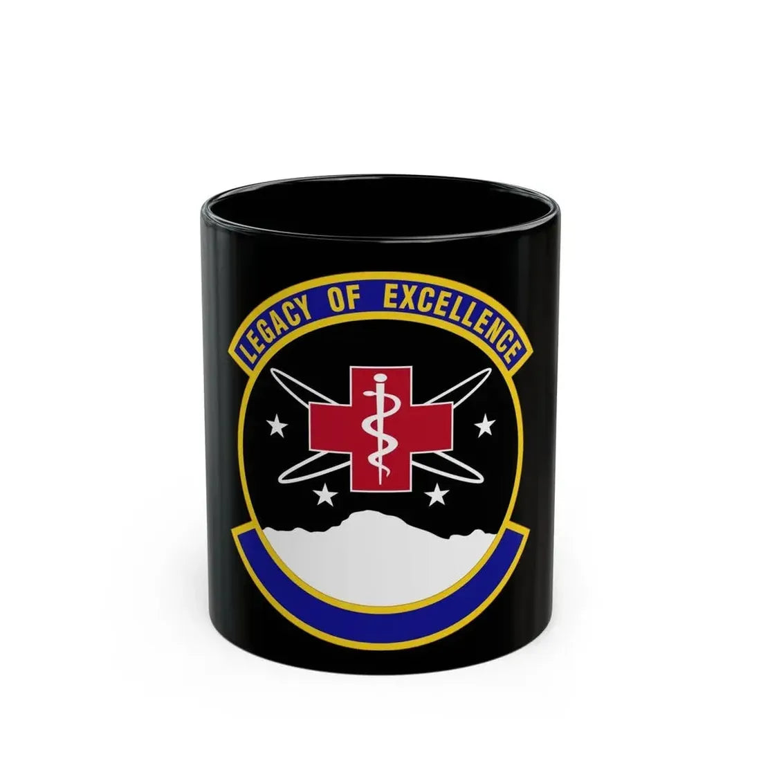 21 Healthcare Operations Squadron USSF (U.S. Air Force) Black Coffee Mug 11oz - Go Mug Yourself