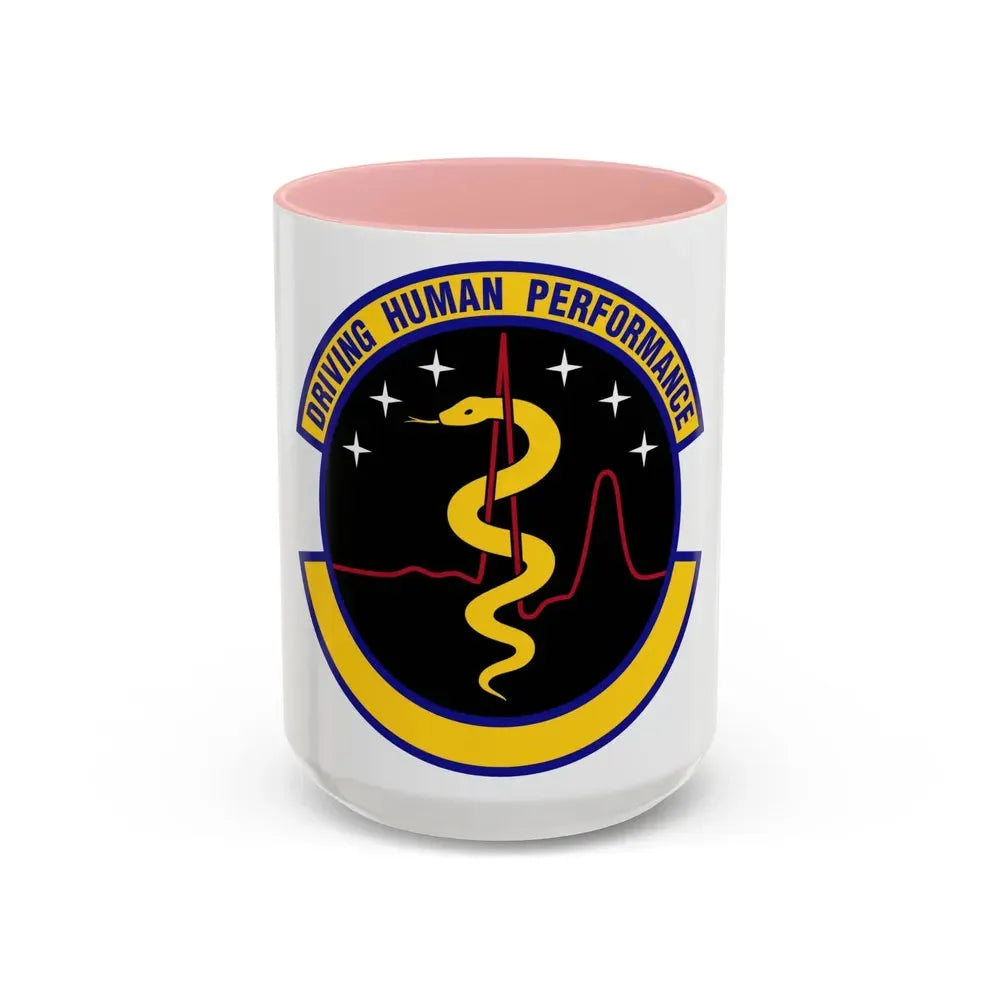 21 Operational Medical Readiness Squadron USSF (U.S. Air Force) Accent Coffee Mug 15oz Pink - Go Mug Yourself