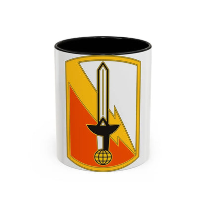 21 Signal Brigade (U.S. Army) Accent Coffee Mug-11oz-Black-Go Mug Yourself