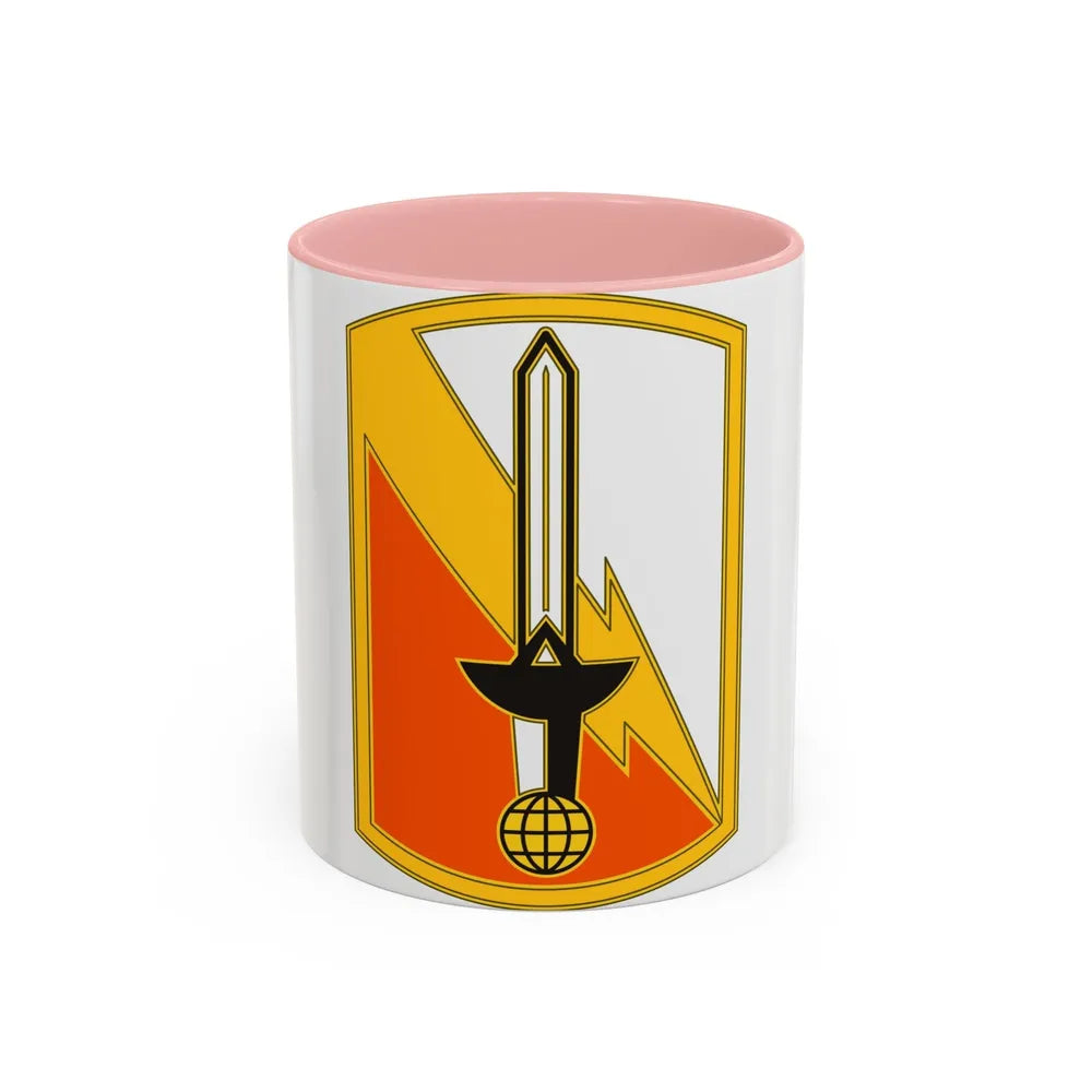 21 Signal Brigade (U.S. Army) Accent Coffee Mug-11oz-Pink-Go Mug Yourself