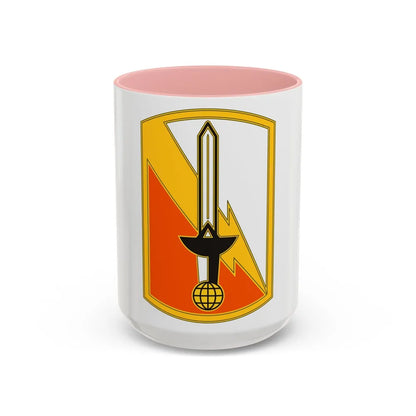 21 Signal Brigade (U.S. Army) Accent Coffee Mug-15oz-Pink-Go Mug Yourself