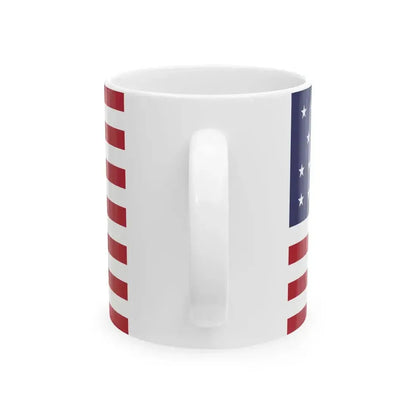 21 Star US Flag (United States) White Coffee Mug - Go Mug Yourself