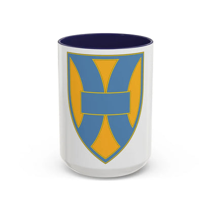 21 Sustainment Command (U.S. Army) Accent Coffee Mug-15oz-Navy-Go Mug Yourself