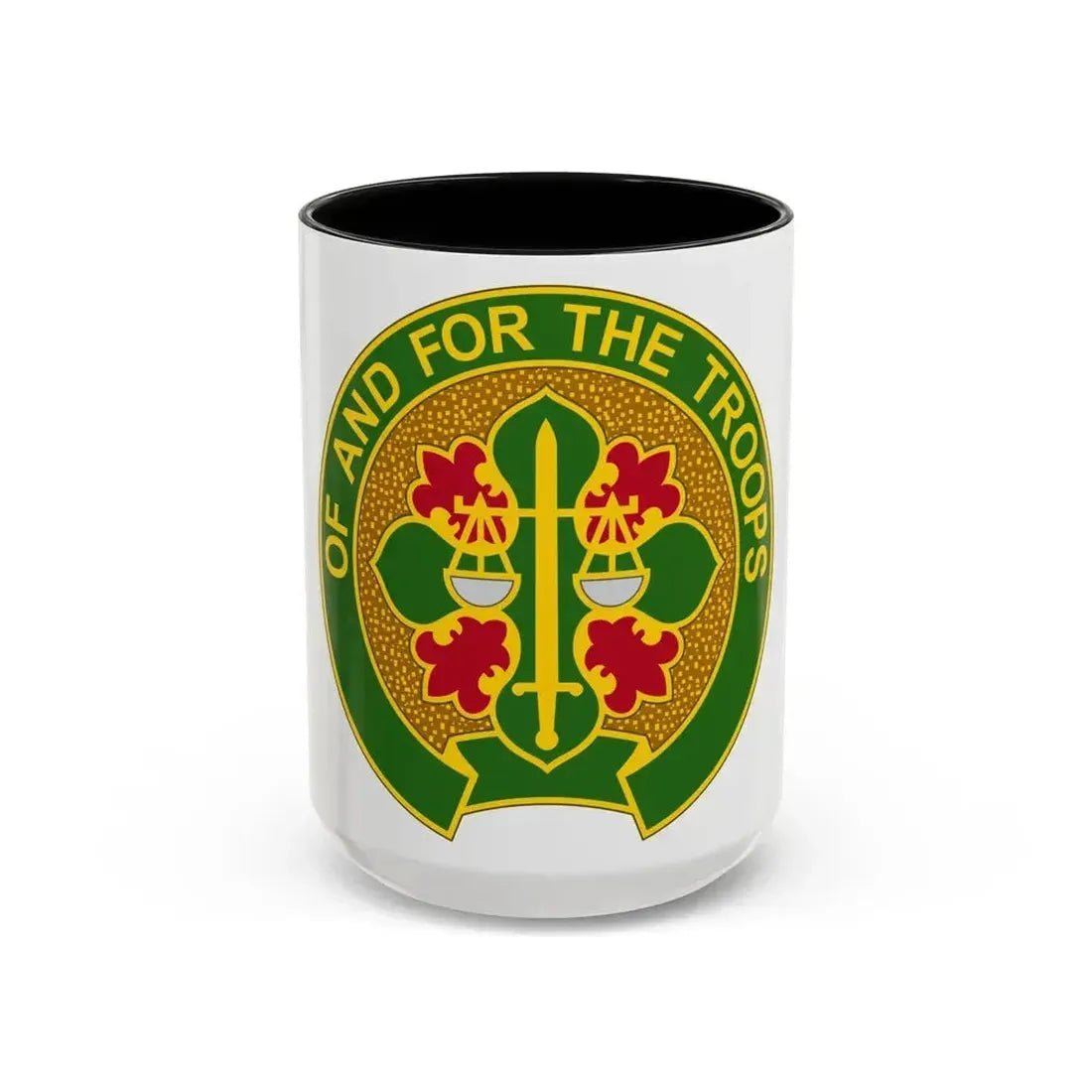 210 Military Police Battalion (U.S. Army) Accent Coffee Mug 15oz Black - Go Mug Yourself