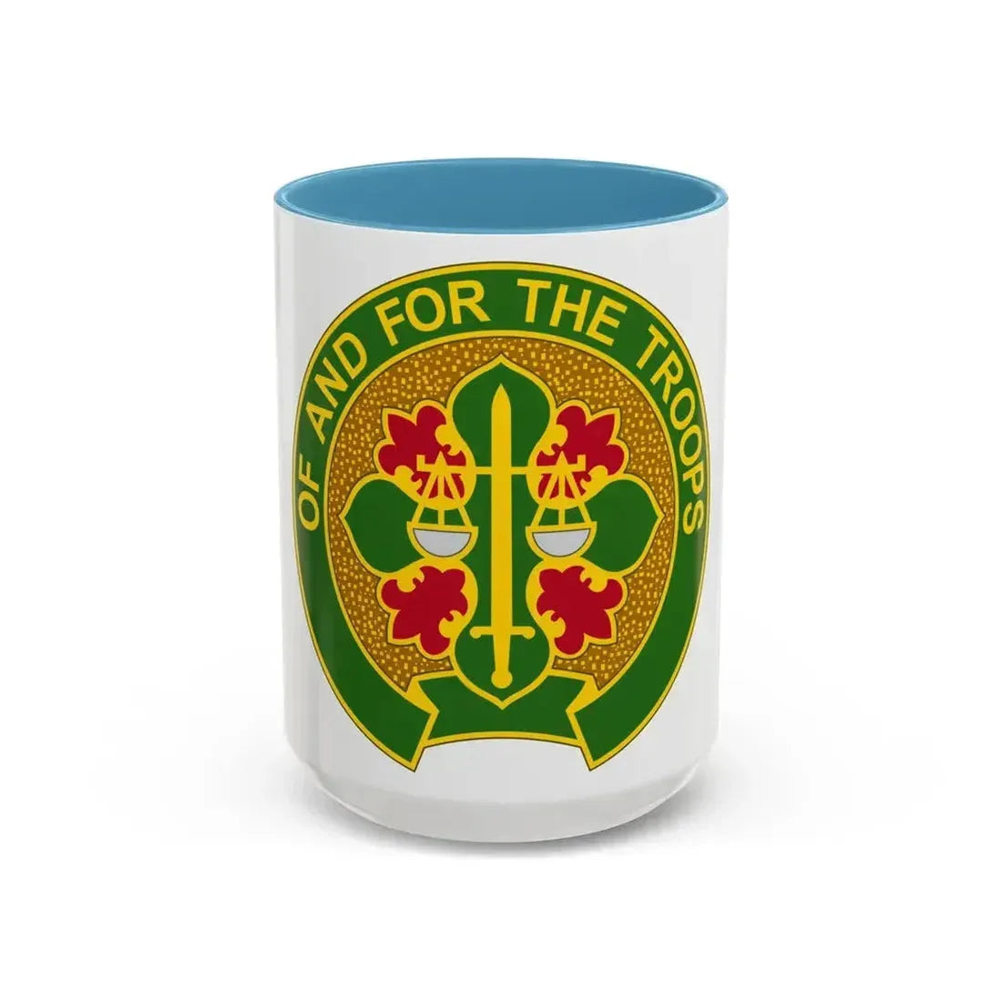 210 Military Police Battalion (U.S. Army) Accent Coffee Mug 15oz Light Blue - Go Mug Yourself