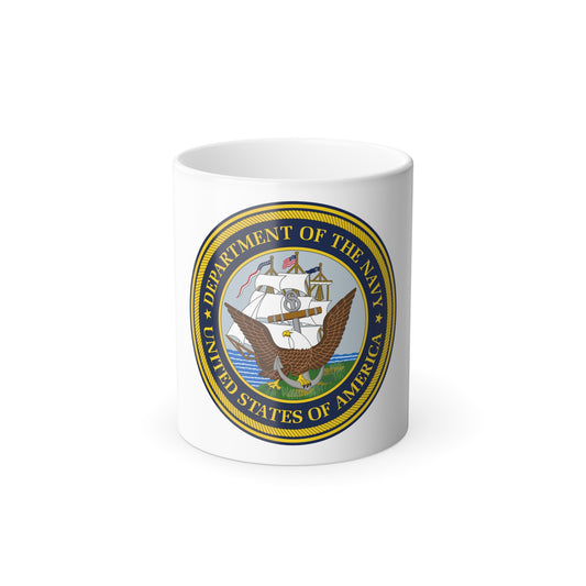 Official Seal of the Department of the Navy (U.S. Navy) Color Changing Mug 11oz
