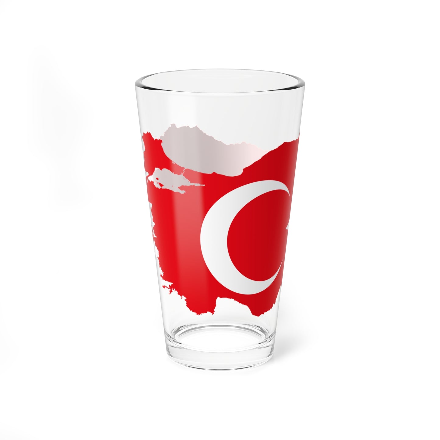 Flag-map of Turkey (Turkey) Pint Glass 16oz