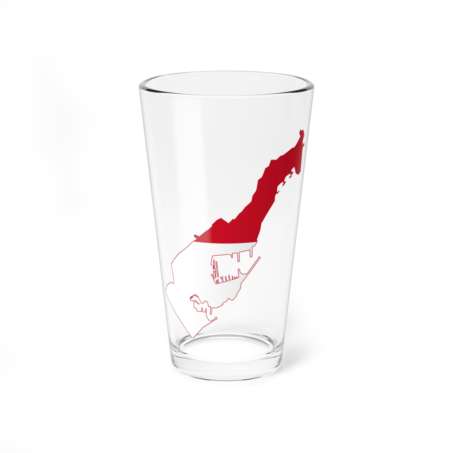 Flag map of Monaco (Monaco) Pint Glass 16oz