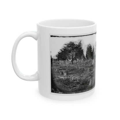 Richmond, Va. Graves Of Confederate Soldiers In Oakwood Cemetery, With Board Markers (U.S. Civil War) White Coffee Mug