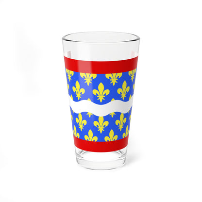 Drapeau fr departement Cher (France) Pint Glass 16oz