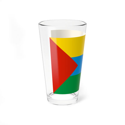Flag of Yarkovsky rayon Tyumen oblast 2005 (Russia) Pint Glass 16oz