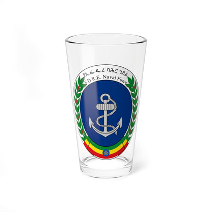 Logo of the Ethiopian Naval Force (Ethiopia) (Coat of Arms) Pint Glass 16oz