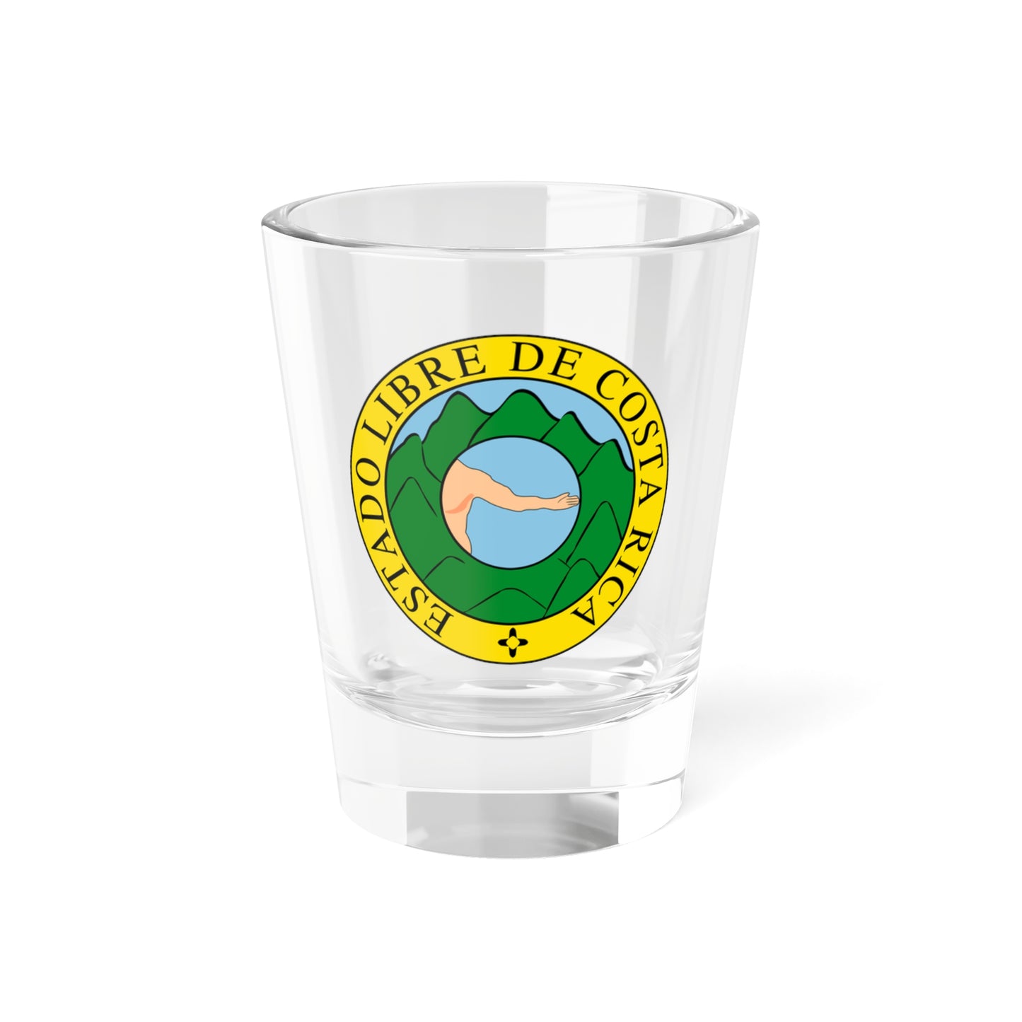 Coat of arms of Costa Rica (1824-1840 and 1842-1848) - Shot Glass 1.5oz