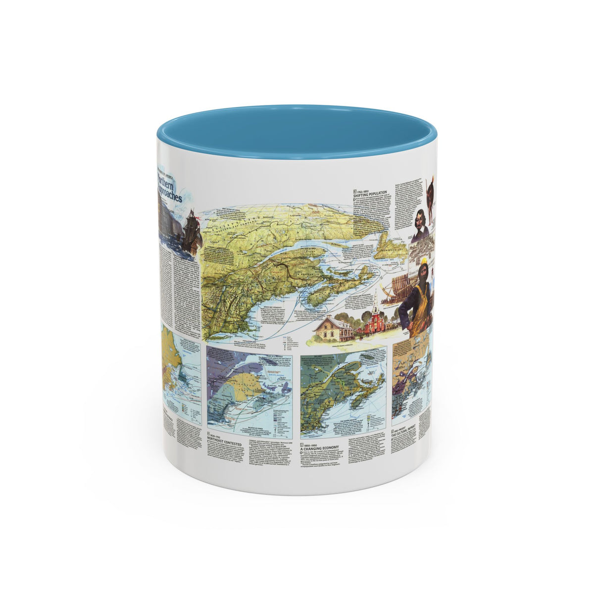USA - Northern Approaches 2 (1985) (Map) Accent Coffee Mug