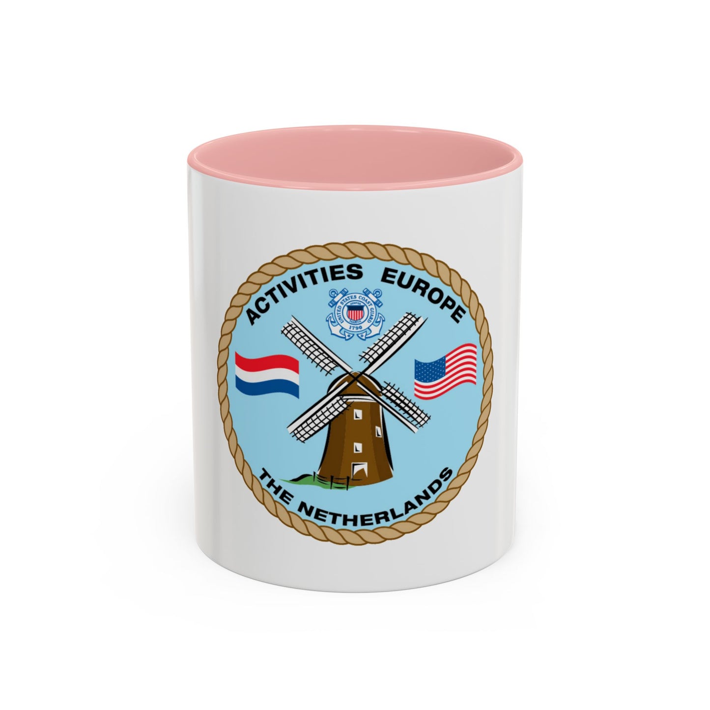 USCG Activities Europe the Netherlands (U.S. Coast Guard) Accent Coffee Mug