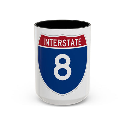 Interstate 8 (U.S. Highways) Accent Coffee Mug