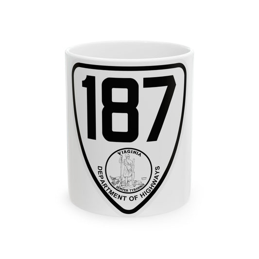 Virginia 187 1924 (Virginia) (Road Sign) White Coffee Mug