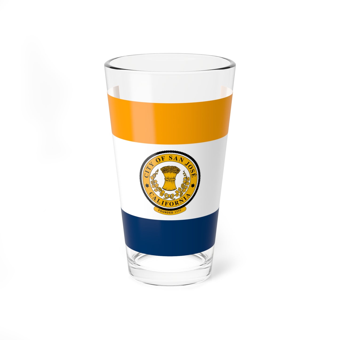 Flag of San José California (United States) Pint Glass 16oz