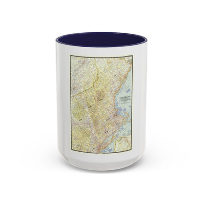 USA - New England (1955) (Map) Accent Coffee Mug