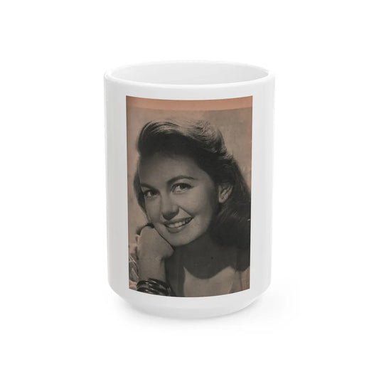 Janette Scott #55 - Life Story+Glamour Photos #38 Fans Star Library - Glamour Photo #2 (Vintage Female Icon) White Coffee Mug-15oz-Go Mug Yourself