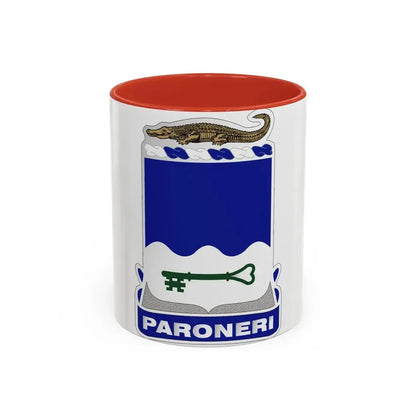 211th Infantry Regiment (U.S. Army) Accent Coffee Mug 11oz Red - Go Mug Yourself