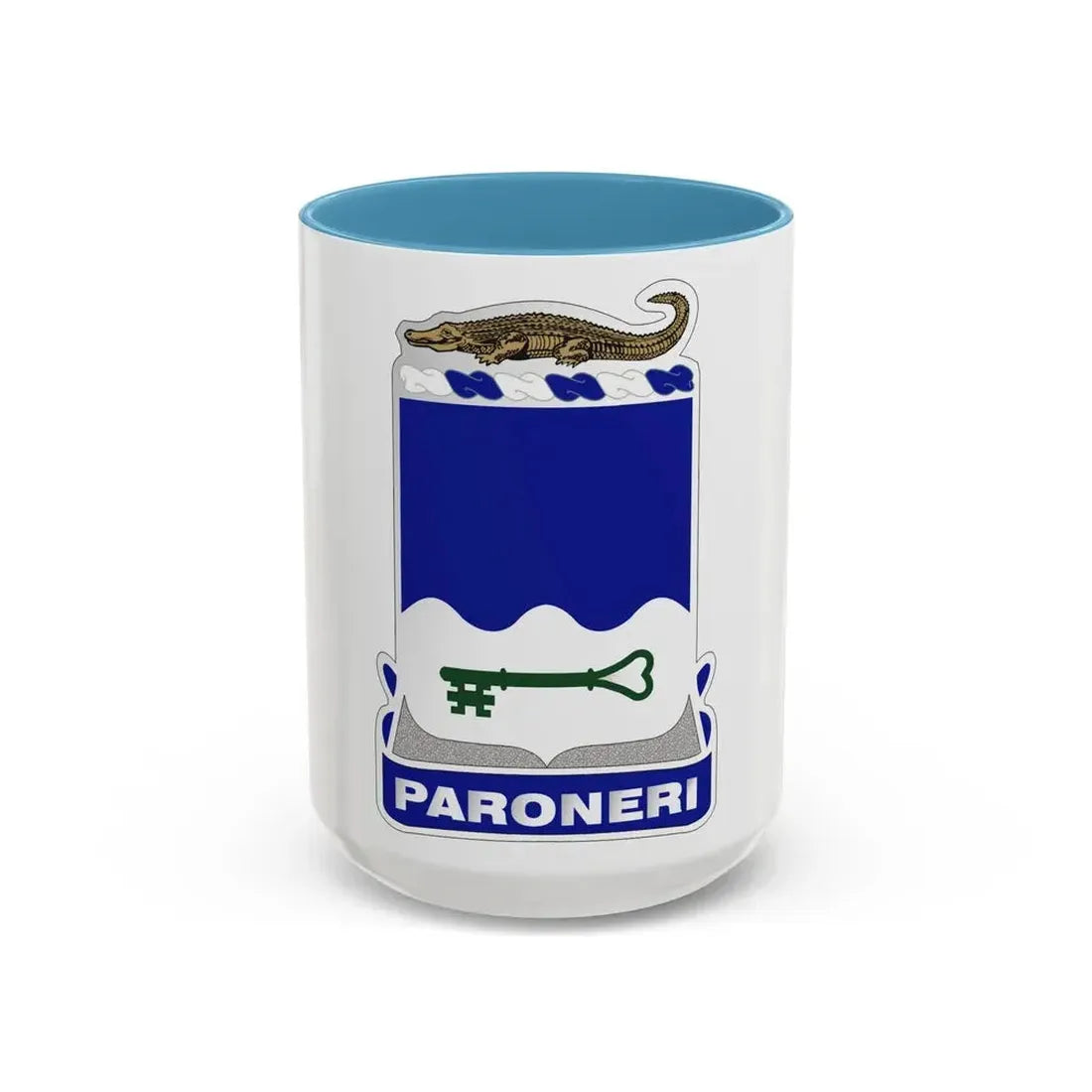 211th Infantry Regiment (U.S. Army) Accent Coffee Mug 15oz Light Blue - Go Mug Yourself