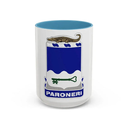 211th Infantry Regiment (U.S. Army) Accent Coffee Mug 15oz Light Blue - Go Mug Yourself