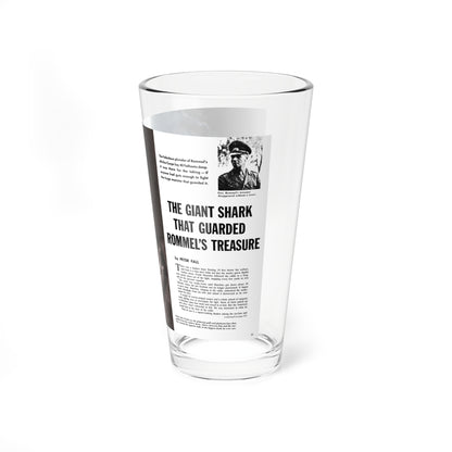 The Giant Shark That Guarded Rommel's Treasure, Fury magazine, January 1961 (Magazine Illustration) Pint Glass 16oz