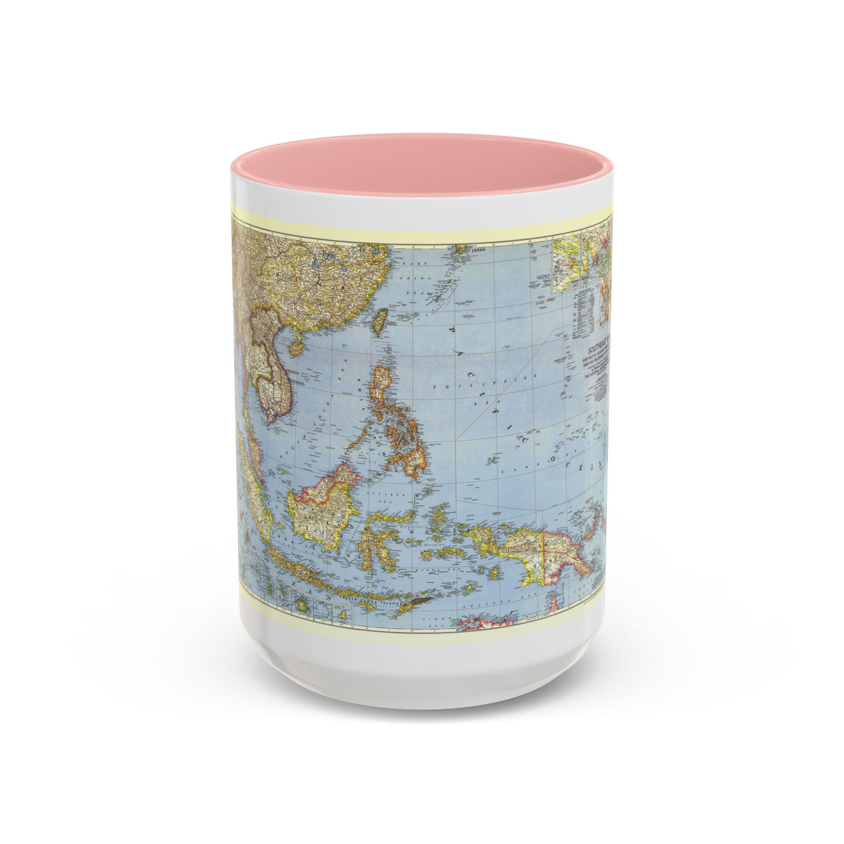 Asia - Southeast (1944) (Map) Accent Coffee Mug