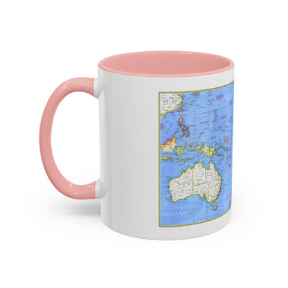 Pacific - Islands of the (1974) (Map) Accent Coffee Mug