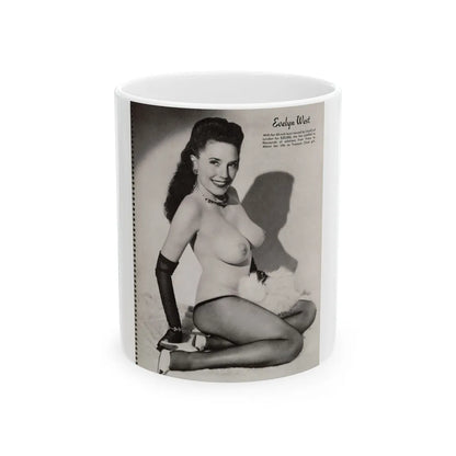 Evelyn West #21 - (Vintage Female Icon) White Coffee Mug-11oz-Go Mug Yourself