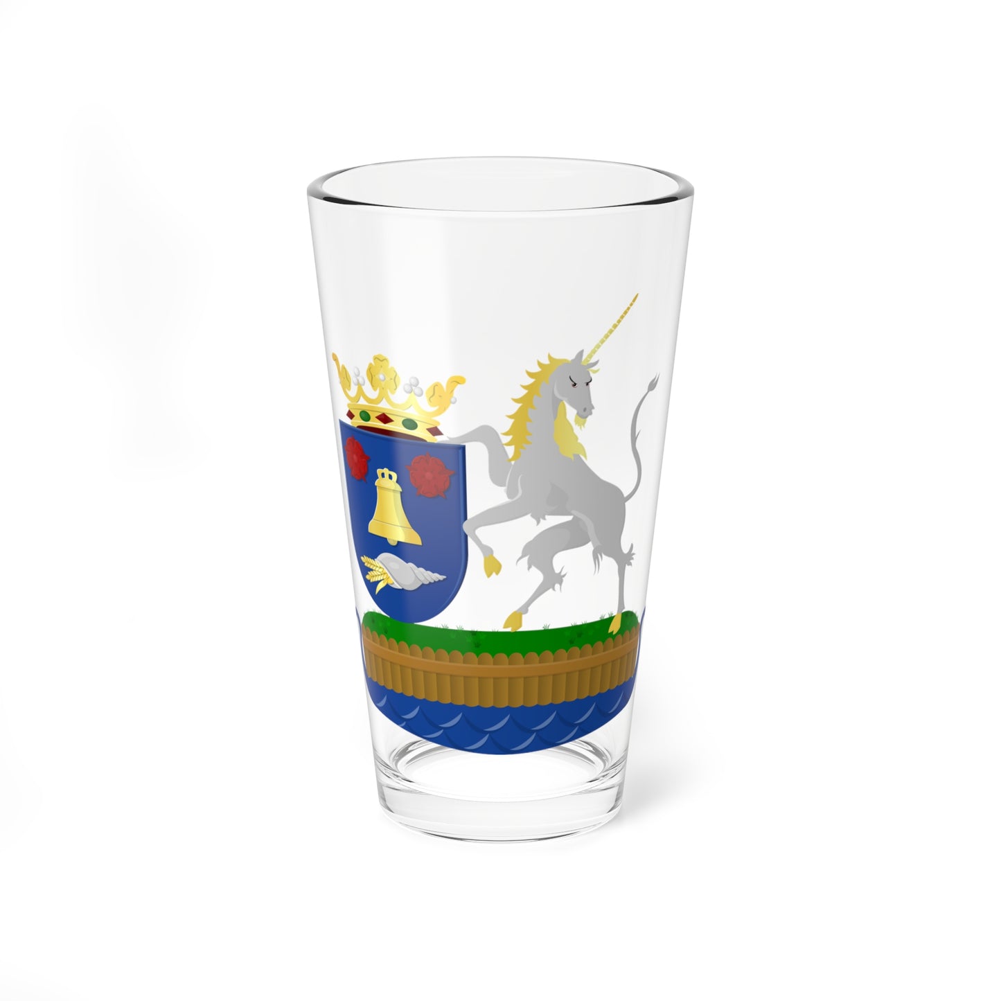 Waadhoeke wapen  foarstel 2016 (Netherlands) (Coat of Arms) Pint Glass 16oz