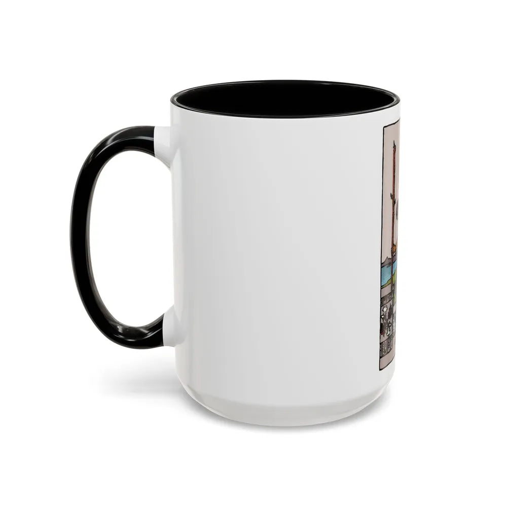 The 2 of Wands (Tarot Card) Accent Coffee Mug-Go Mug Yourself