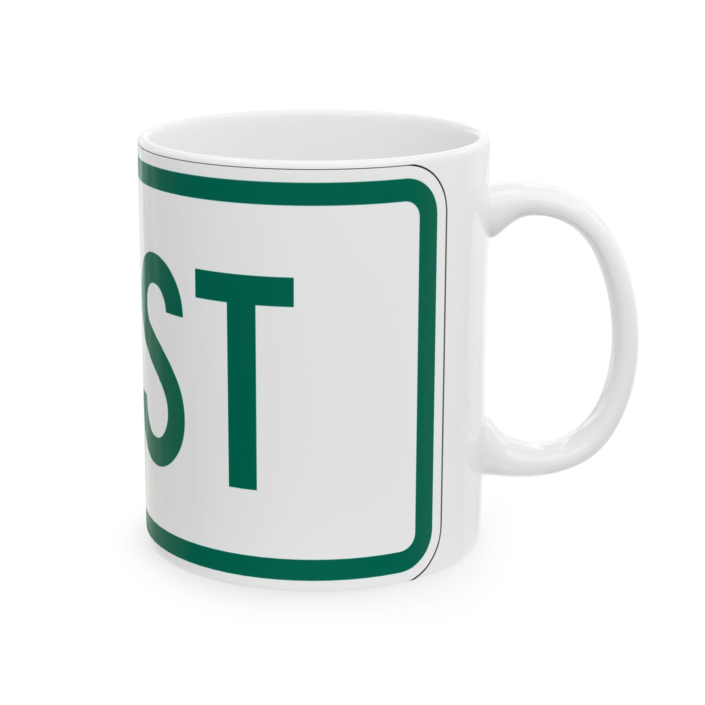 East plate Vermont (Vermont) (Road Sign) White Coffee Mug