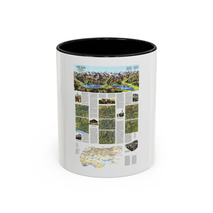 Alps, The - A Traveller's Map (1985) (Map) Accent Coffee Mug