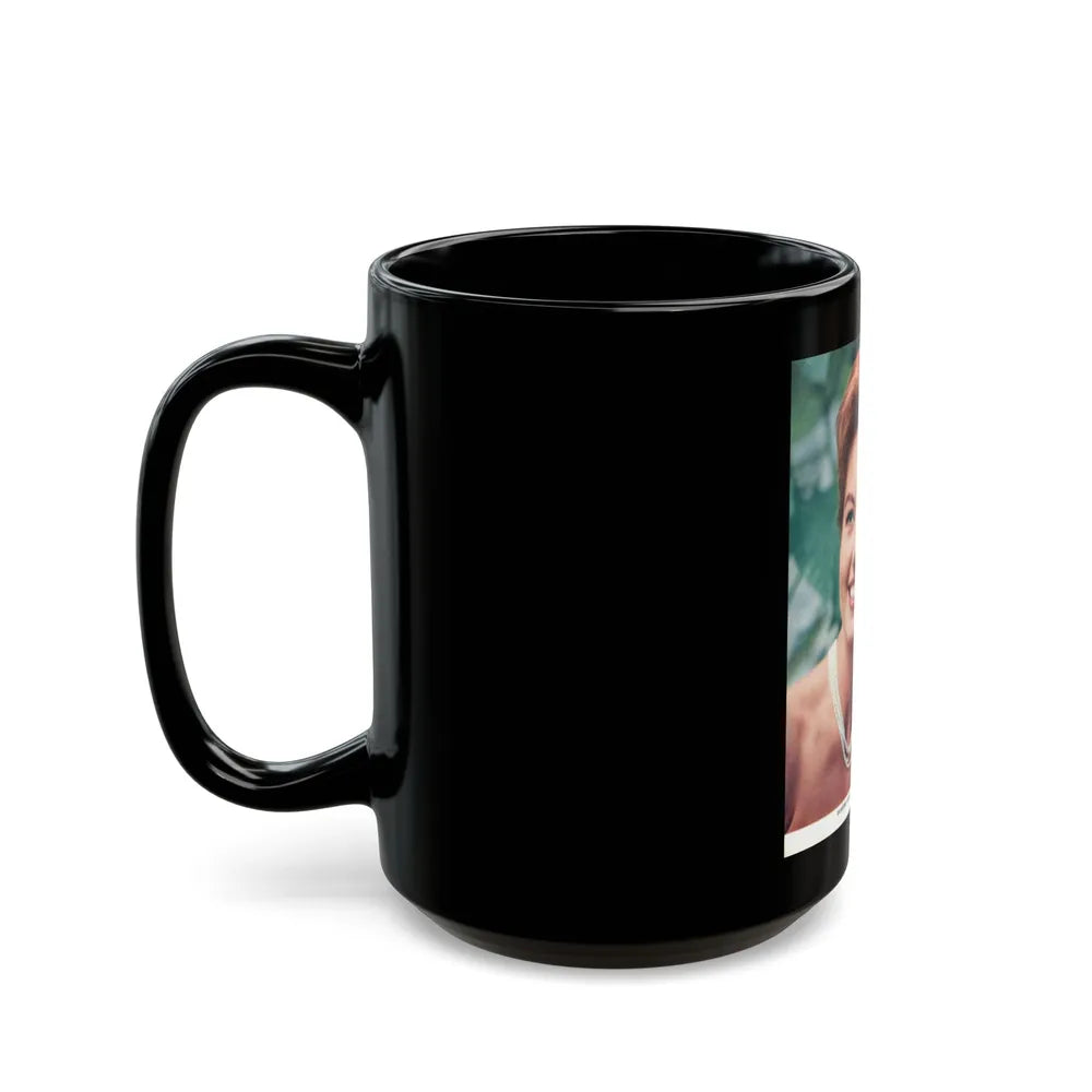 Janette Scott #08 (Vintage Female Icon) Black Coffee Mug-Go Mug Yourself