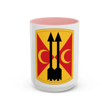 212th Field Artillery Brigade (U.S. Army) Accent Coffee Mug 15oz Pink - Go Mug Yourself