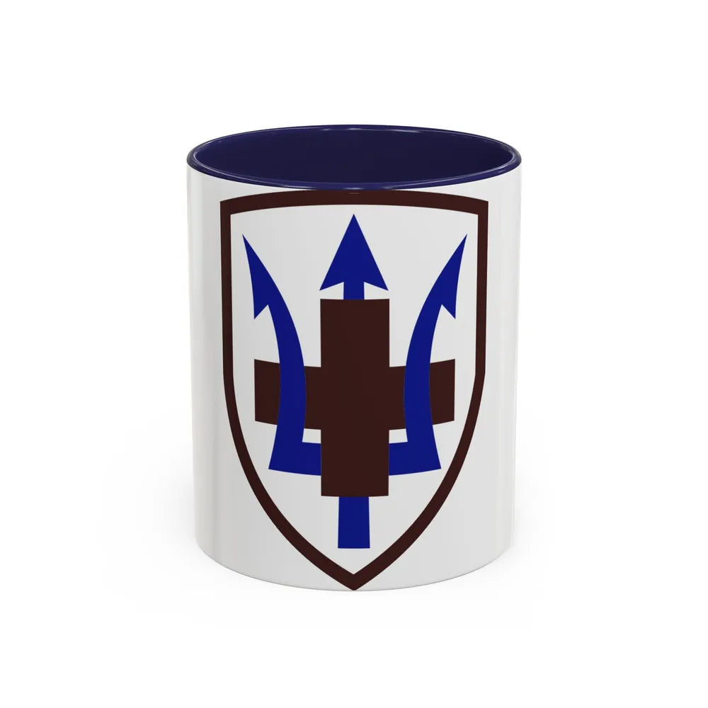 213 Medical Brigade (U.S. Army) Accent Coffee Mug-11oz-Navy-Go Mug Yourself