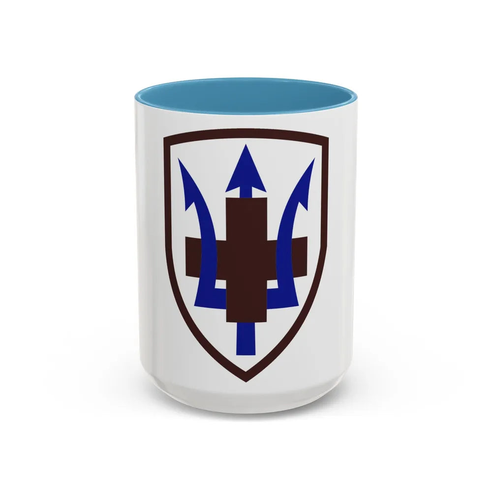 213 Medical Brigade (U.S. Army) Accent Coffee Mug-15oz-Light Blue-Go Mug Yourself