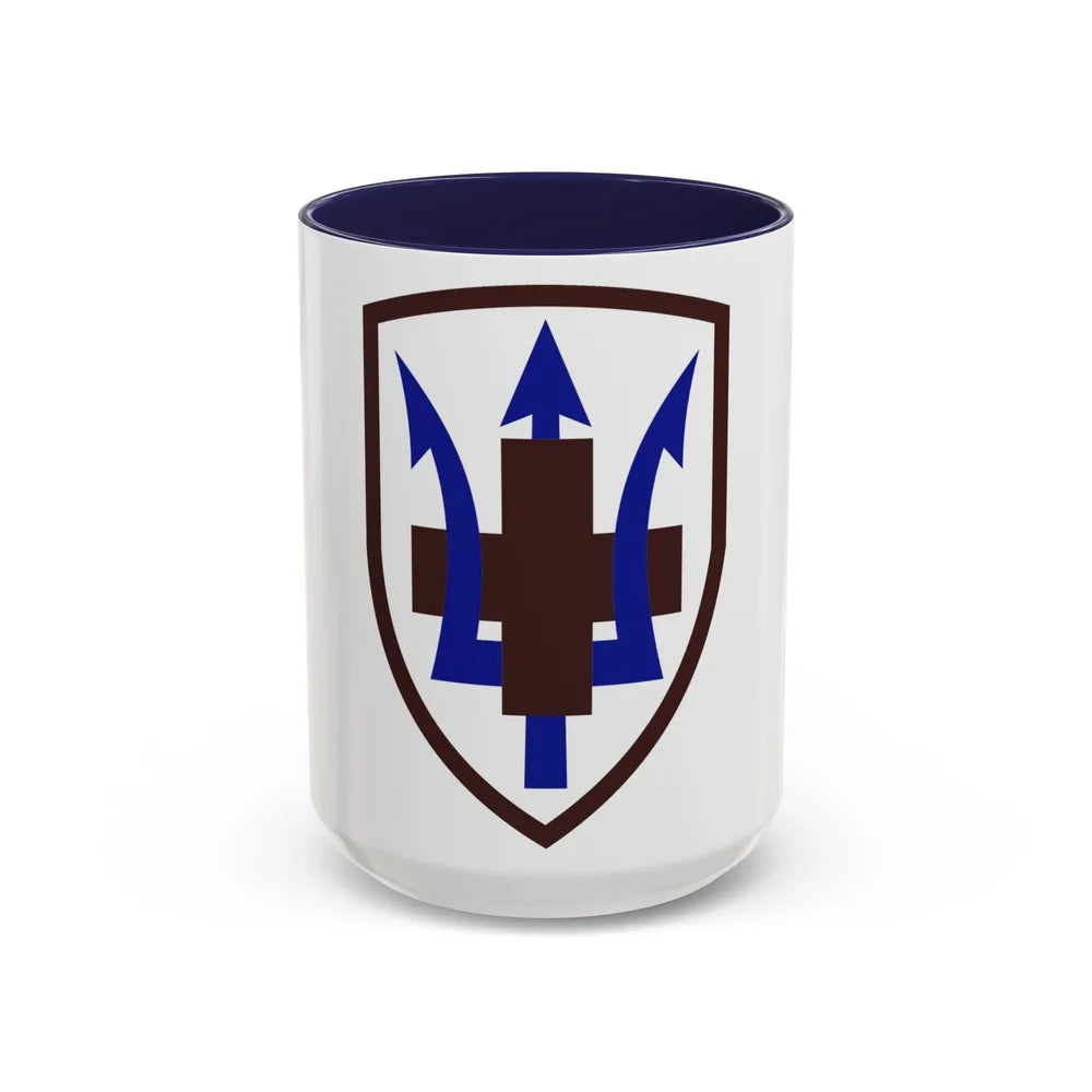 213 Medical Brigade (U.S. Army) Accent Coffee Mug-15oz-Navy-Go Mug Yourself