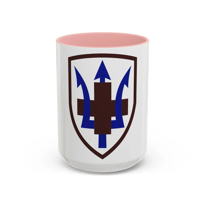 213 Medical Brigade (U.S. Army) Accent Coffee Mug-15oz-Pink-Go Mug Yourself