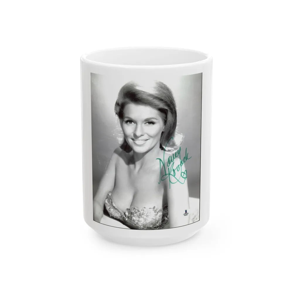 Nancy Kovack #522 (Vintage Female Icon) White Coffee Mug-15oz-Go Mug Yourself