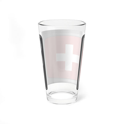 Switzerland flag tv (Switzerland) Pint Glass 16oz